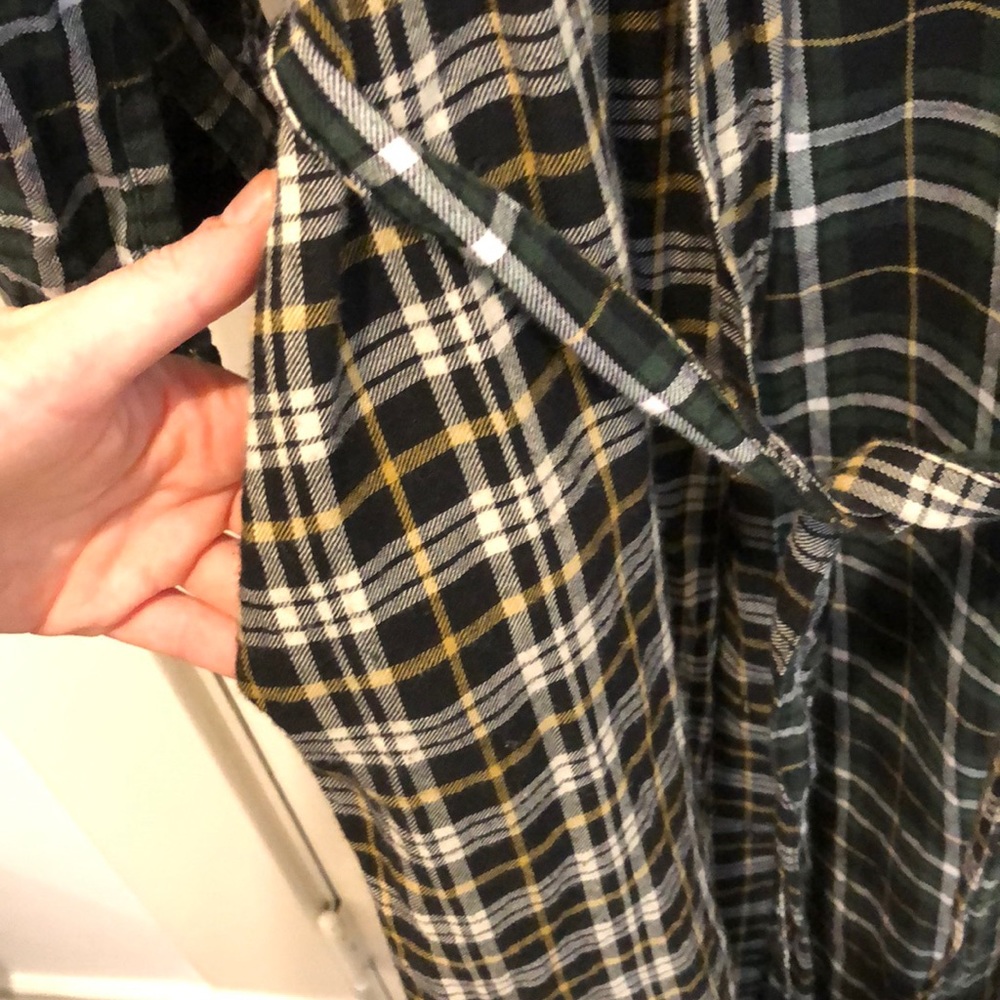 French Connection Plaid Flannel Button Shirt Dress - image 7